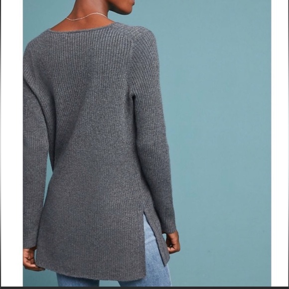 EUC Anthropologie ett:twa Amrita Ribbed Sweater Tunic - Picture 2 of 4